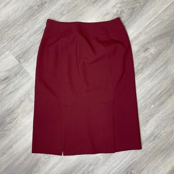 Ann Taylor LOFT Maroon Pencil Skirt - Picture 3 of 6